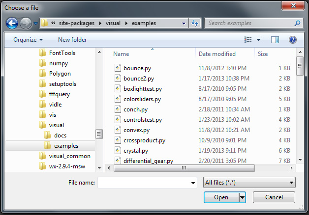 file dialog